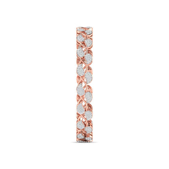 Ivana Jewels Bracelets Leaf Design Diamond Bangle