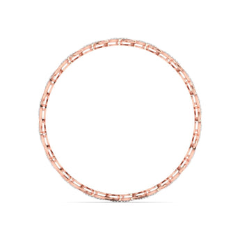 Ivana Jewels Bracelets Leaf Design Diamond Bangle