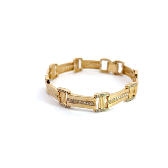 Ivana Jewels Bracelets Linear Round Cut Diamonds Men's Bracelet