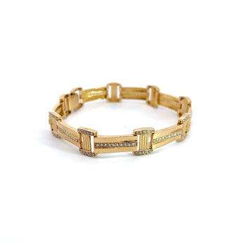 Ivana Jewels Bracelets Linear Round Cut Diamonds Men's Bracelet