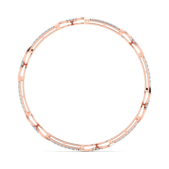 Ivana Jewels Bracelets Pave Gold Diamond Bangle