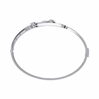 Ivana Jewels Bracelets Pear-Shaped Diamond Gold Bangle