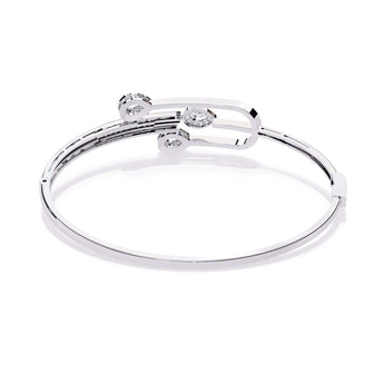 Ivana Jewels Bracelets Pear-Shaped Diamond Gold Bangle