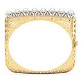 Ivana Jewels Bracelets Pearl Halo Diamond Bangle
