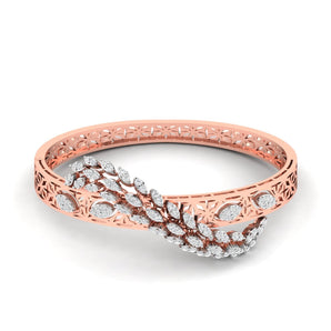 Ivana Jewels Bracelets Rose Gold / 14KT 1.52ct Elegant Multi-Diamond Bangle