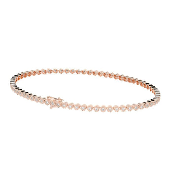 Ivana Jewels Bracelets Rose Gold / 14KT 1 Carat Each Diamond Tennis Bracelet
