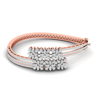 Ivana Jewels Bracelets Rose Gold / 14KT 2.35ct Oval Diamond Bangle