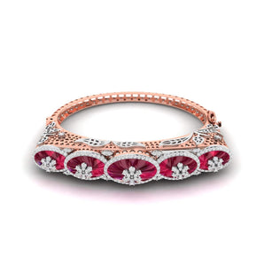 Ivana Jewels Bracelets Rose Gold / 14KT 2.43ct Oval Diamond Bangle