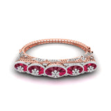Ivana Jewels Bracelets Rose Gold / 14KT 2.43ct Oval Diamond Bangle