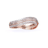 Ivana Jewels Bracelets Rose Gold / 14KT Baguette & Round Diamond Classic Kada Bracelet