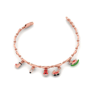 Ivana Jewels Bracelets Rose Gold / 14KT Classic Charm Bracelet
