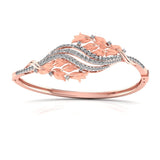Ivana Jewels Bracelets Rose Gold / 14KT Classic Curve Style Diamond Kada Bangle