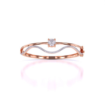 Ivana Jewels Bracelets Rose Gold / 14KT Classic Design Diamond Bangle