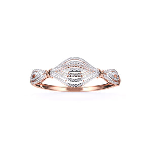 Ivana Jewels Bracelets Rose Gold / 14KT Classic Design with Round Diamonds Bangle