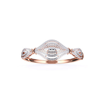 Ivana Jewels Bracelets Rose Gold / 14KT Classic Design with Round Diamonds Bangle