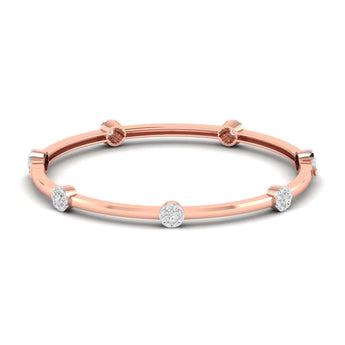 Ivana Jewels Bracelets Rose Gold / 14KT Classic Diamond Bangle