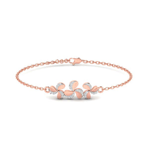 Ivana Jewels Bracelets Rose Gold / 14KT Clustered Flower Trio Diamond Band