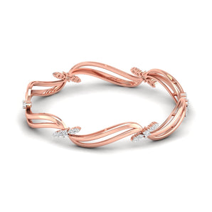 Ivana Jewels Bracelets Rose Gold / 14KT Designer Diamond Bangle