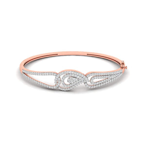 Ivana Jewels Bracelets Rose Gold / 14KT Diamond Bangle in Gold