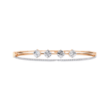 Ivana Jewels Bracelets Rose Gold / 14KT Diamond Bangle with Five Stone Design
