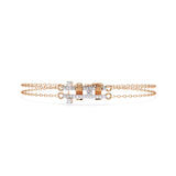 Ivana Jewels Bracelets Rose Gold / 14KT Diamond Bar Bracelet in Warm Gold