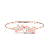 Ivana Jewels Bracelets Rose Gold / 14KT Diamond Butterfly Gold Band