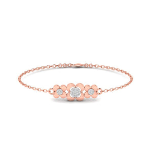 Ivana Jewels Bracelets Rose Gold / 14KT Diamond Cluster Flower Bracelet