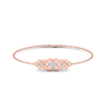 Ivana Jewels Bracelets Rose Gold / 14KT Diamond Cluster Flower Bracelet