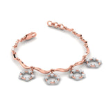 Ivana Jewels Bracelets Rose Gold / 14KT Diamond  Dangle Bracelet