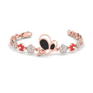 Ivana Jewels Bracelets Rose Gold / 14KT Diamond Flower Bracelet