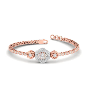 Ivana Jewels Bracelets Rose Gold / 14KT Diamond Flower Bracelet