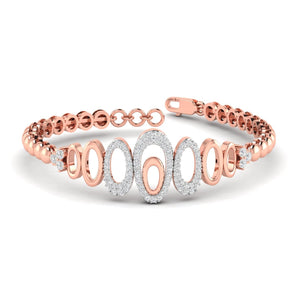 Ivana Jewels Bracelets Rose Gold / 14KT Diamond Oval  Bracelet