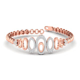 Ivana Jewels Bracelets Rose Gold / 14KT Diamond Oval  Bracelet
