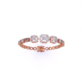 Ivana Jewels Bracelets Rose Gold / 14KT Fancy & Round Shape Diamonds Classy Bracelet