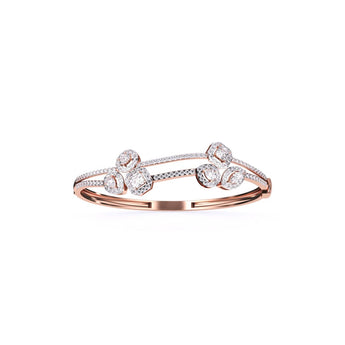 Ivana Jewels Bracelets Rose Gold / 14KT Fancy Shape Diamonds Classic Design Bangle For Her