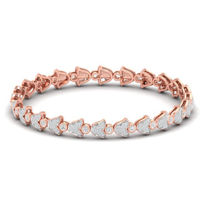 Ivana Jewels Bracelets Rose Gold / 14KT Floral Motif Diamond Bangle