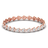 Ivana Jewels Bracelets Rose Gold / 14KT Floral Motif Diamond Bangle