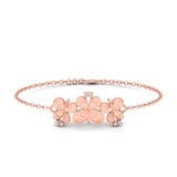 Ivana Jewels Bracelets Rose Gold / 14KT Four Leaf Clover Bracelet with Diamonds