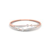 Ivana Jewels Bracelets Rose Gold / 14KT Geometric Line Diamond Bangle