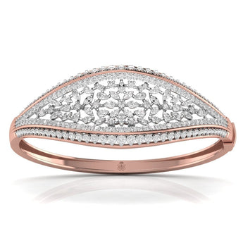 Ivana Jewels Bracelets Rose Gold / 14KT Gift Her Stylish Diamond Kada Bangle