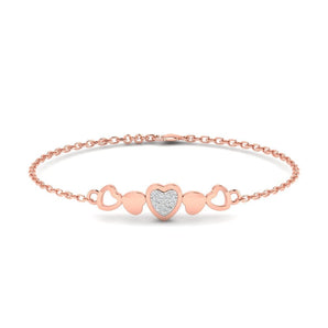 Ivana Jewels Bracelets Rose Gold / 14KT Gold Heart Diamond Band