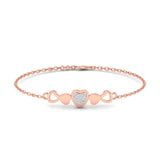 Ivana Jewels Bracelets Rose Gold / 14KT Gold Heart Diamond Band