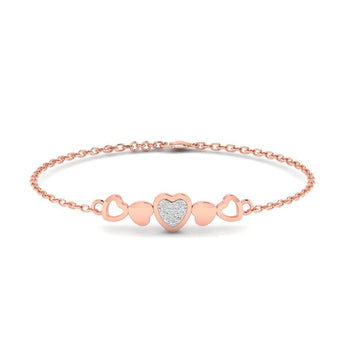 Ivana Jewels Bracelets Rose Gold / 14KT Gold Heart Diamond Band