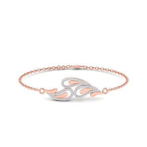 Ivana Jewels Bracelets Rose Gold / 14KT Gold Leaf Diamond Bracelet