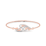 Ivana Jewels Bracelets Rose Gold / 14KT Gold Leaf Diamond Bracelet