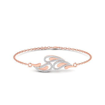 Ivana Jewels Bracelets Rose Gold / 14KT Gold Leaf Diamond Bracelet