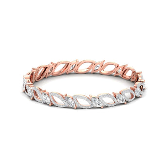 Ivana Jewels Bracelets Rose Gold / 14KT Leaf Diamond Bracelet
