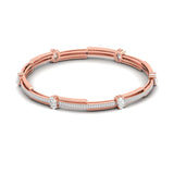 Ivana Jewels Bracelets Rose Gold / 14KT Linear Diamond Bangle
