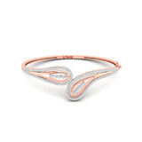 Ivana Jewels Bracelets Rose Gold / 14KT Open Design Diamond Bangle