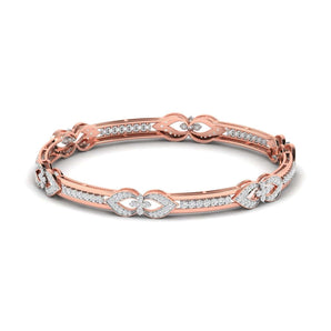 Ivana Jewels Bracelets Rose Gold / 14KT Pave Gold Diamond Bangle